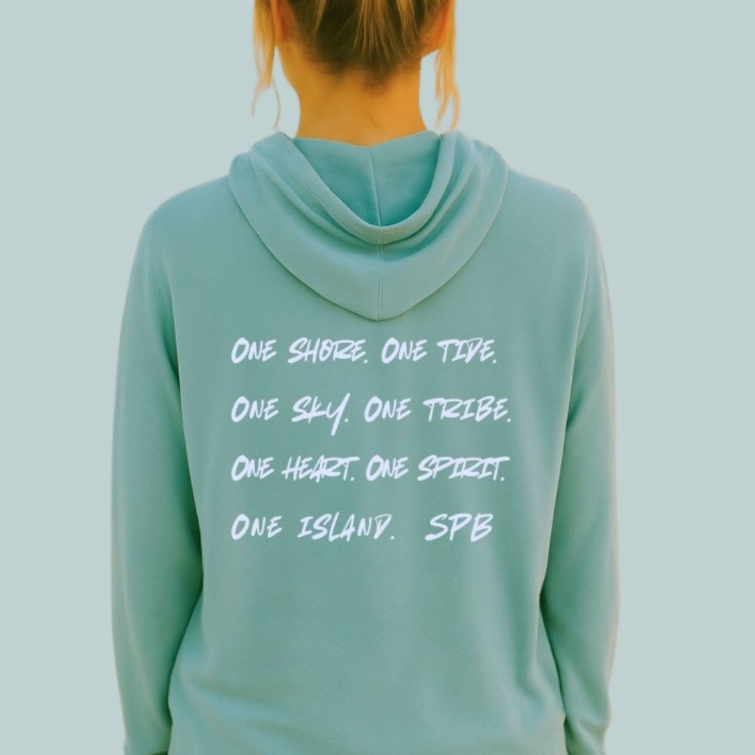 One Island - Unisex Hooded long-sleeve tee Seafoam
