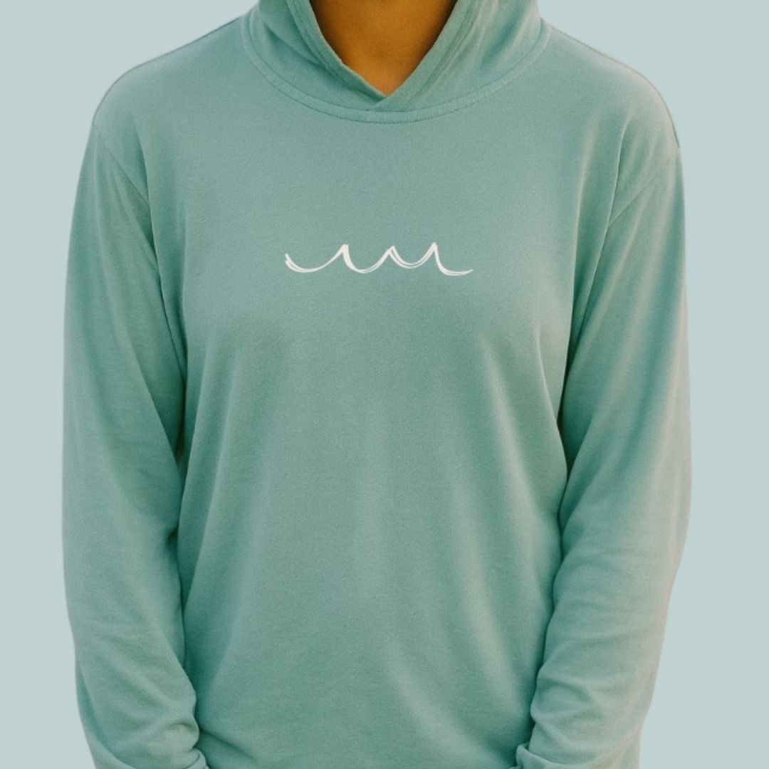 One Island - Unisex Hooded long-sleeve tee Seafoam