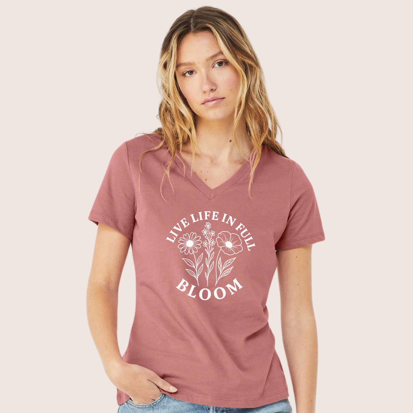Women’s V-Neck - BLOOM