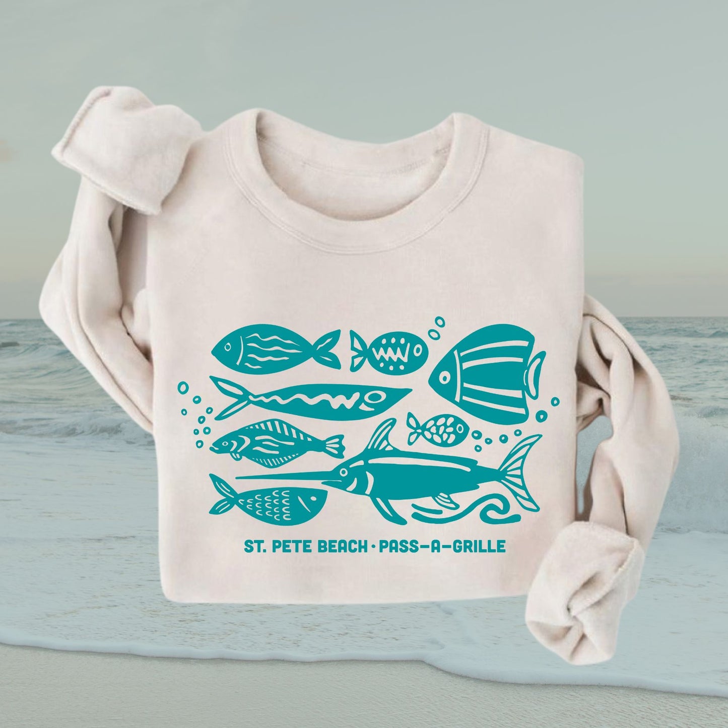 Catch the current crewneck sweatshirt unisex