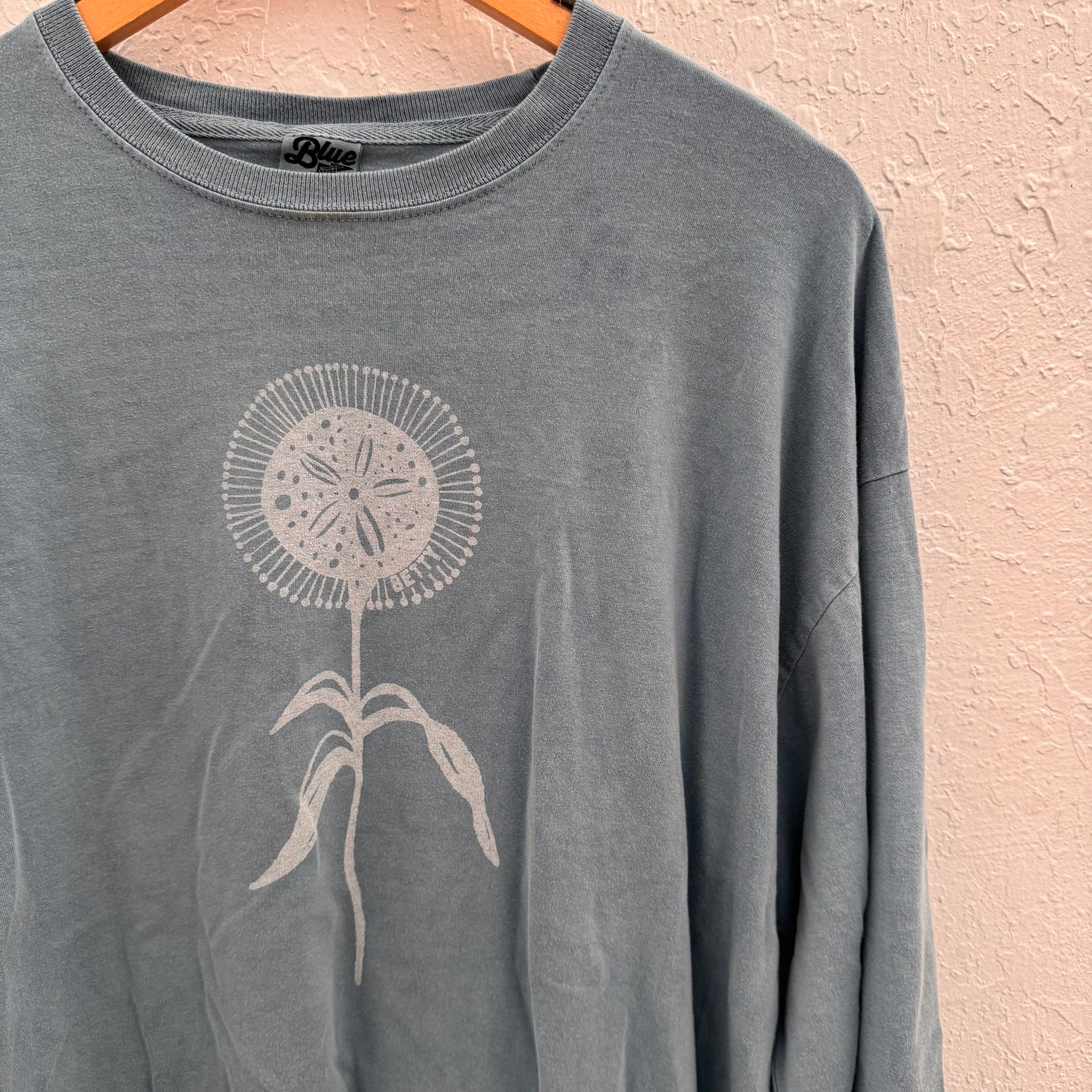 Dan’s dollar sunflower long sleeve denim blue