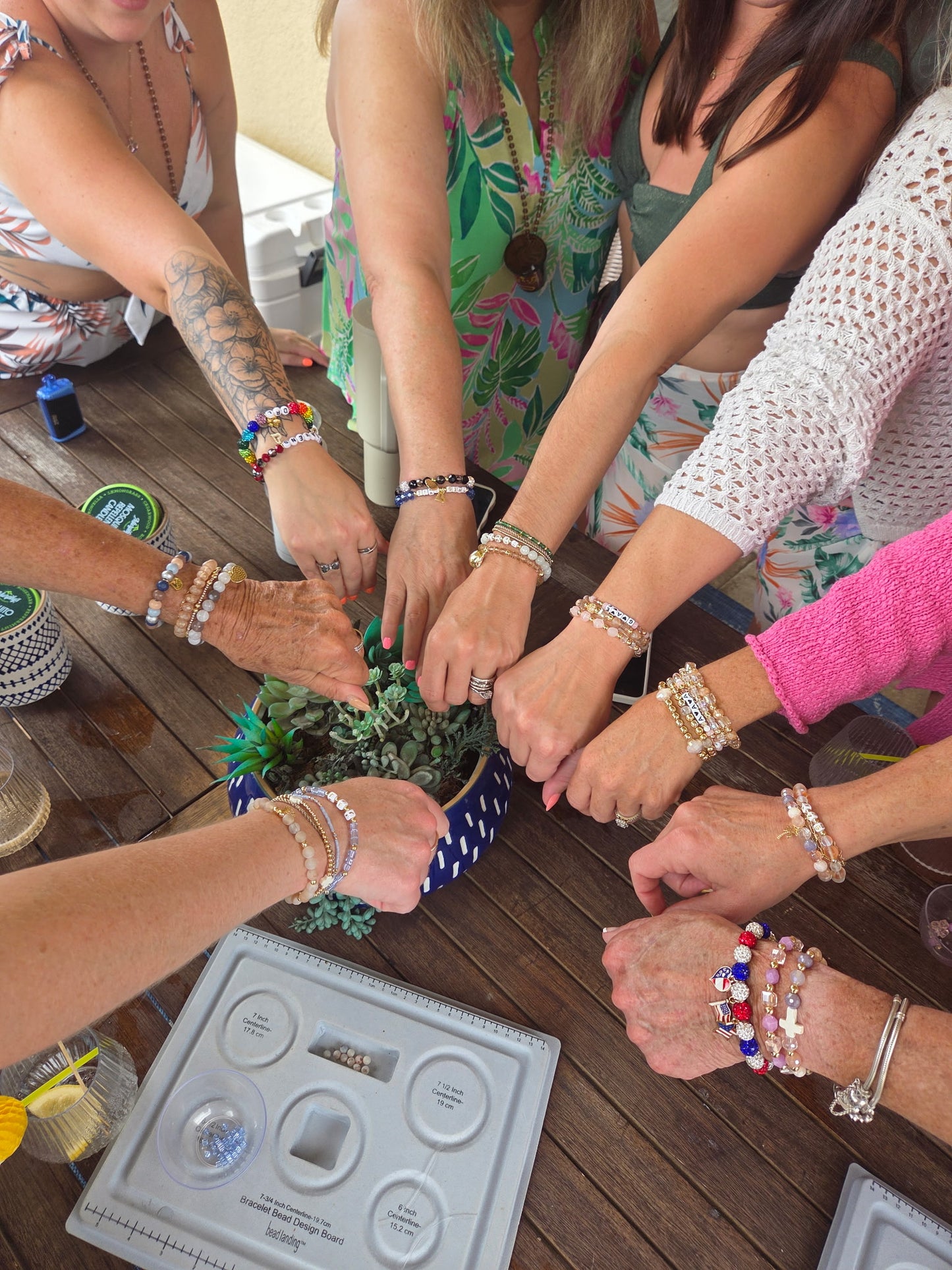 Golden Hour: Bracelet w/Charm + Sunset Watercolor + Mermaid Mile Club