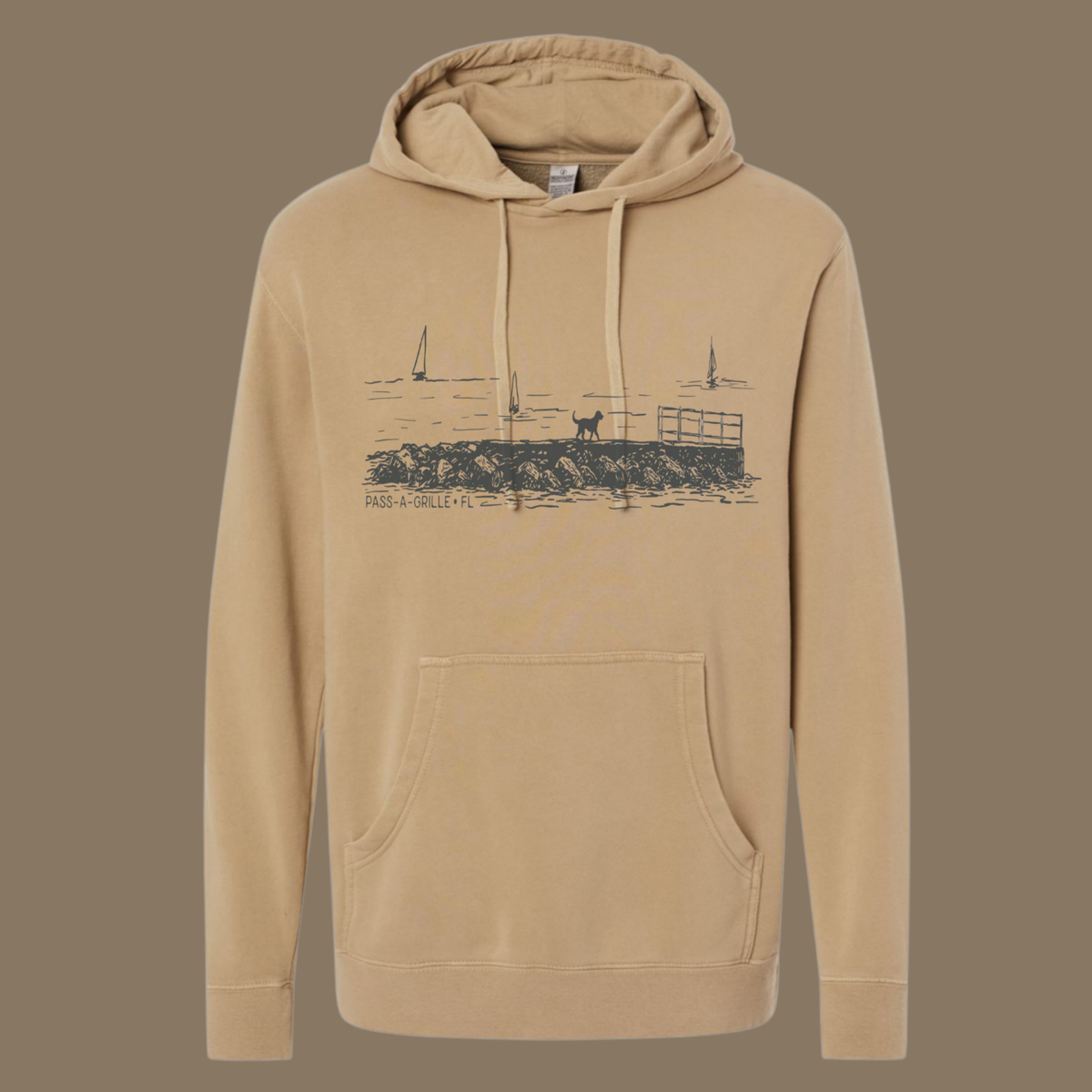 Jetty Dog Hoodie Sand
