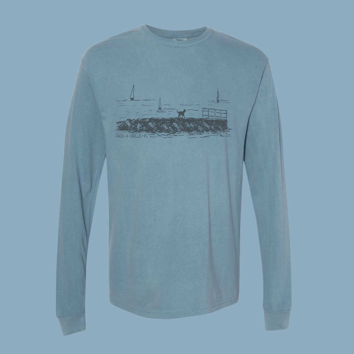 Jetty Dog / Long Sleeve / Sea Blue