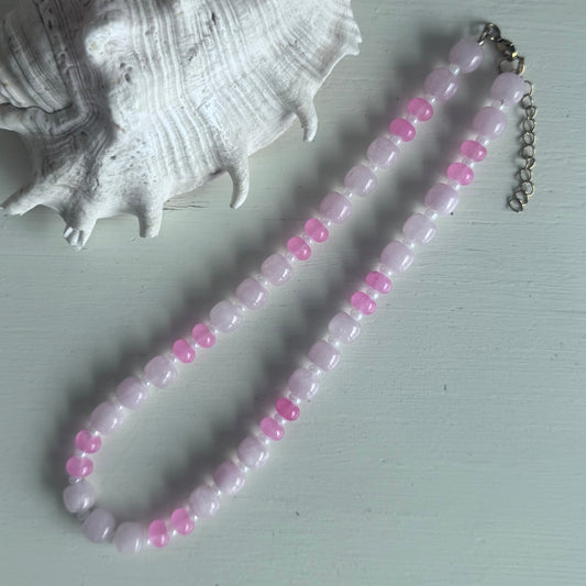 One of a Kind - Pretty in pink necklace