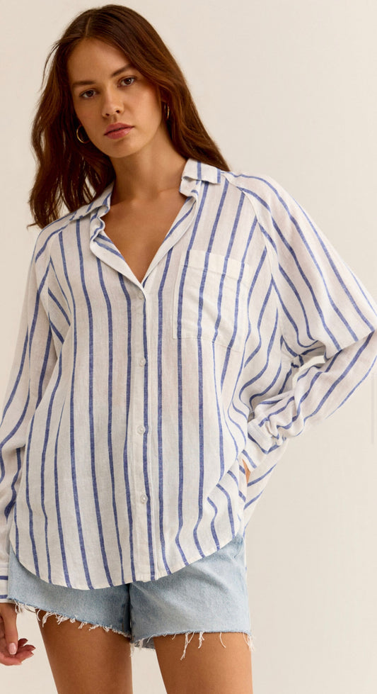 The Perfect Linen Stripe Top (preorder)