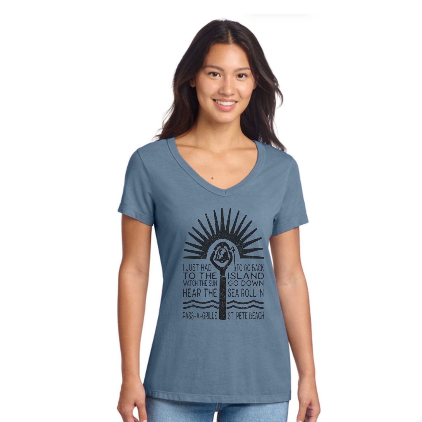 Island Bell Women’s V-neck Tee