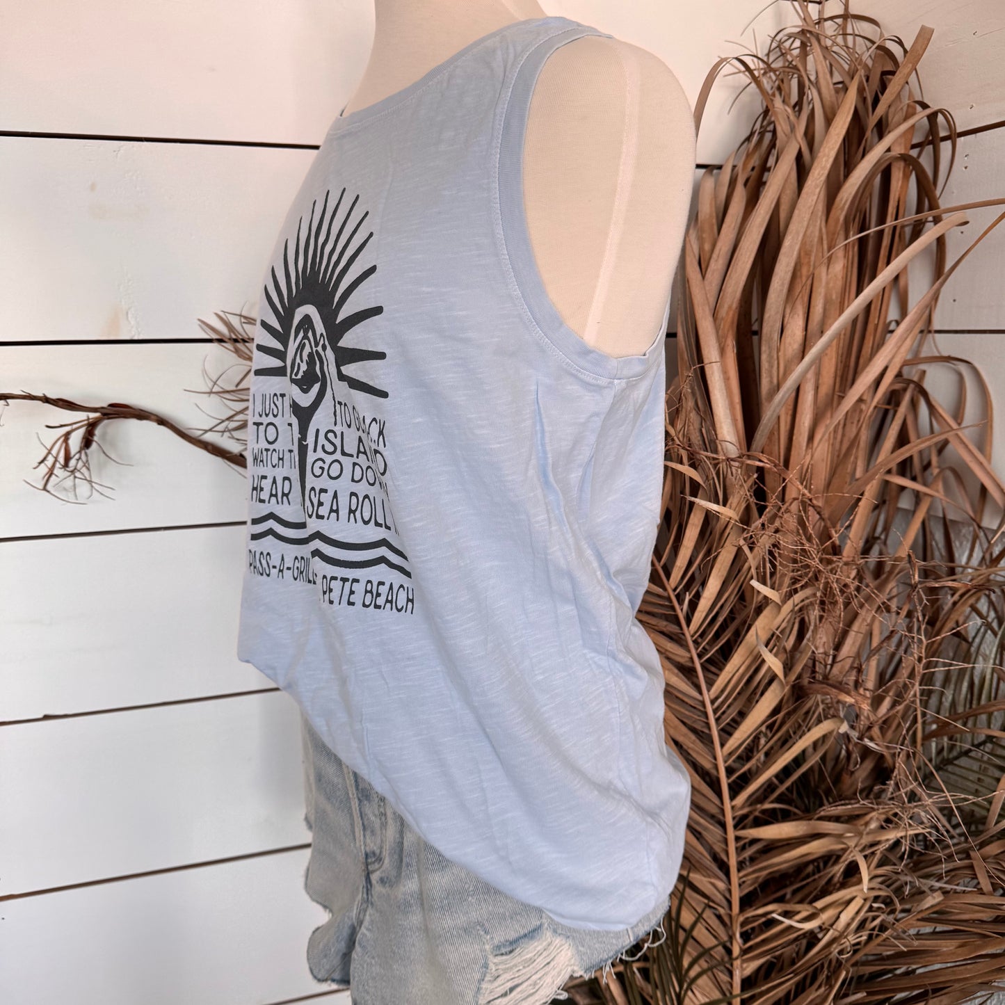 SUNSET BELL TANK powder blue SALE!!