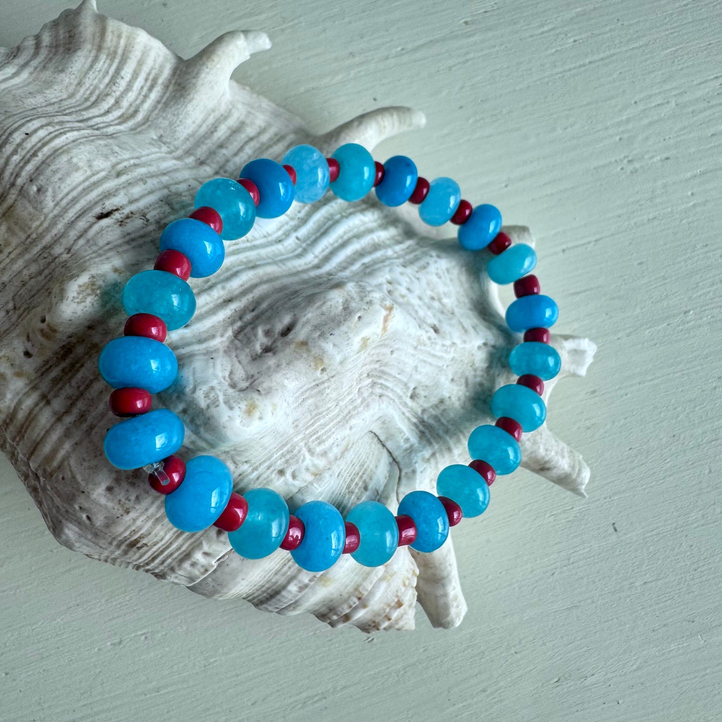 Coral One of a kind bracelet