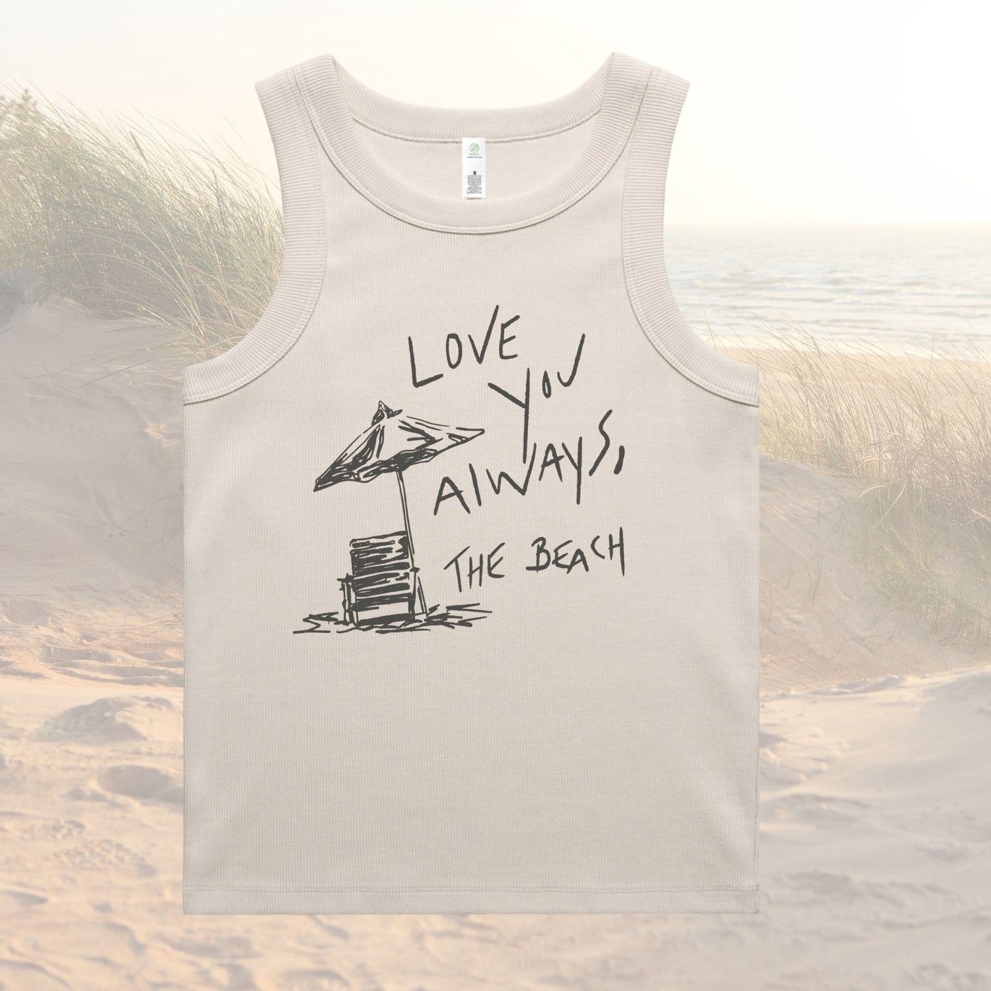 Love Always Beach Women’s Ribbed Tank Organic Cotton