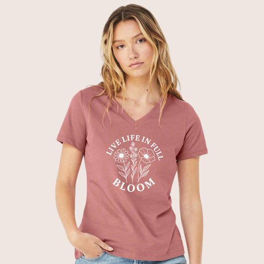 Women’s V-Neck - BLOOM