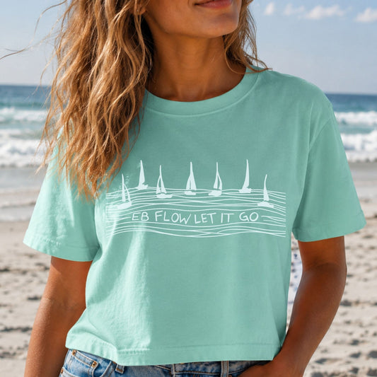 Women’s Tee - Boxy - Let it Flow design