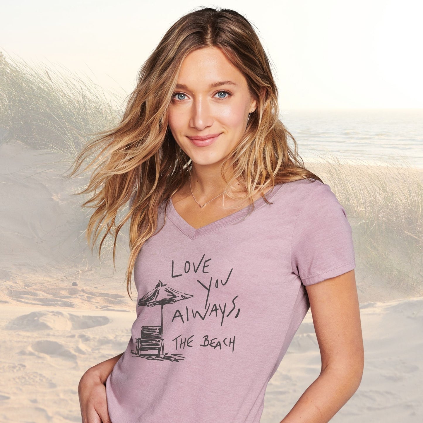 Love Always Beach Women’s v-neck tee