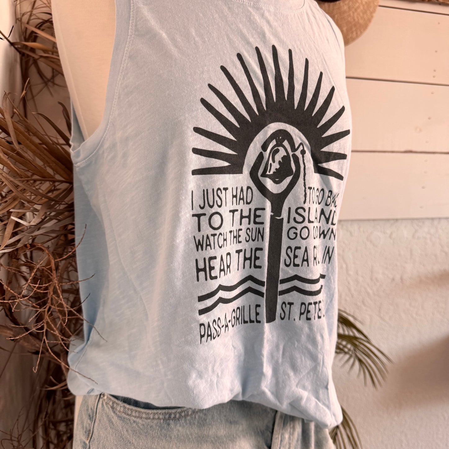 SUNSET BELL TANK powder blue SALE!!