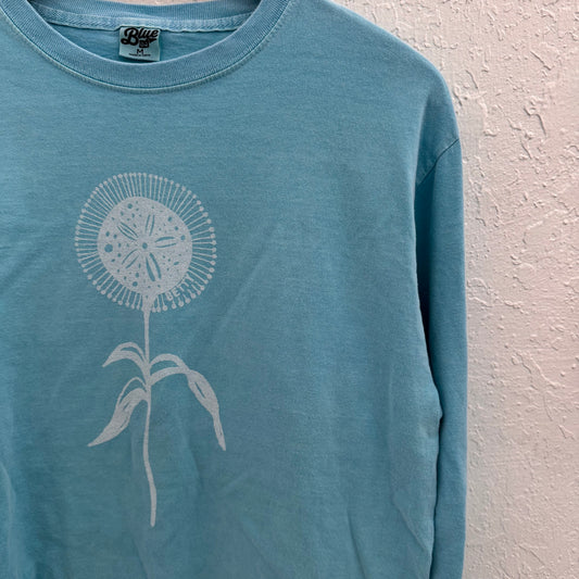 Sand dollar sunflower longsleeve Caribbean blue