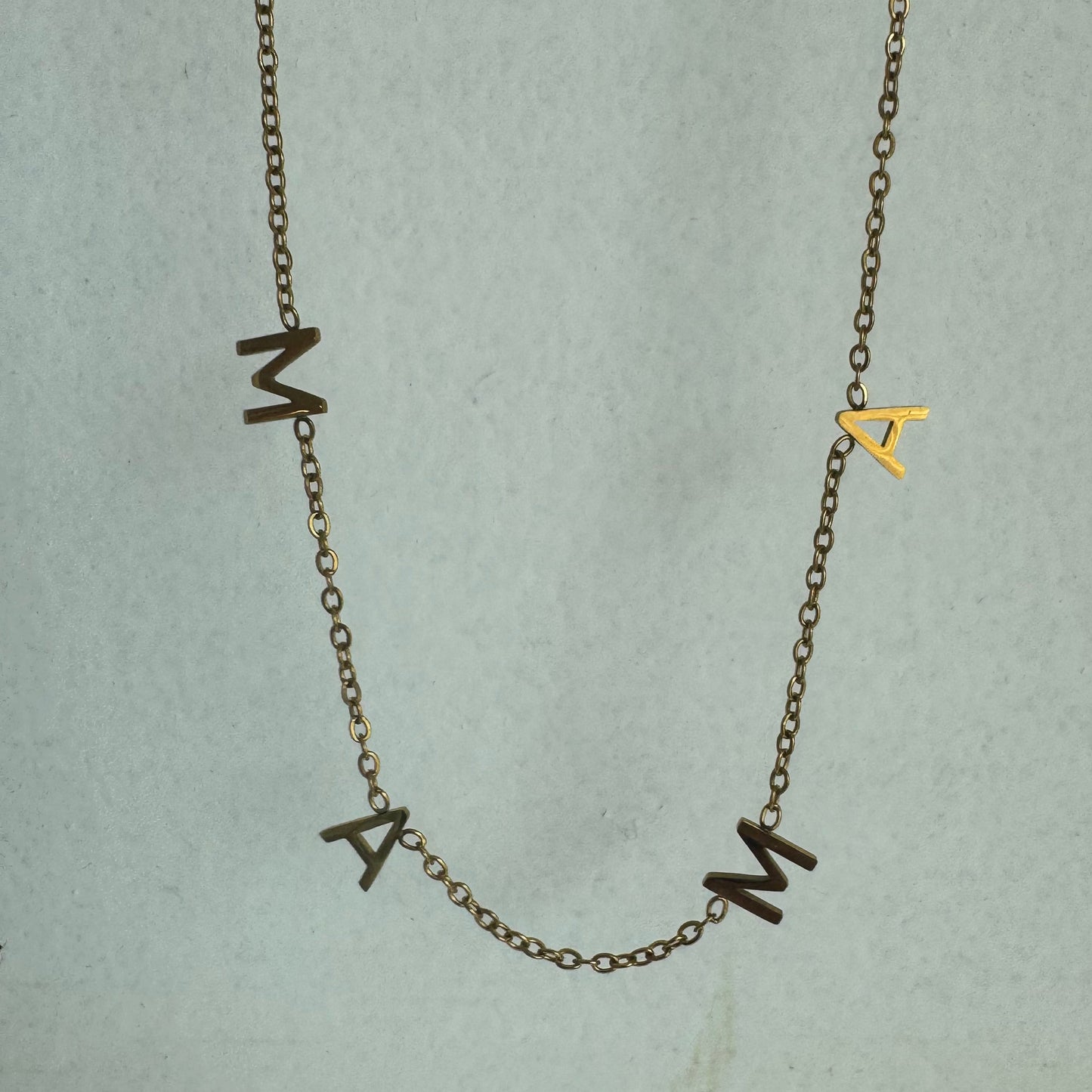 Gold Tarnish Free MAMA necklace