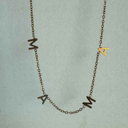 Gold Tarnish Free MAMA necklace