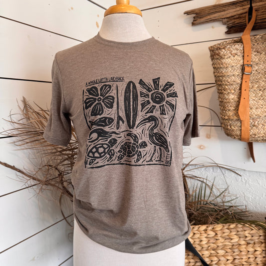 Whole Lotta Laid Back Slimmer Sand Tee