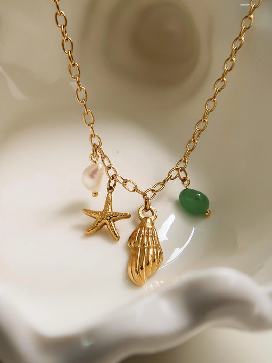 Beach charm necklace