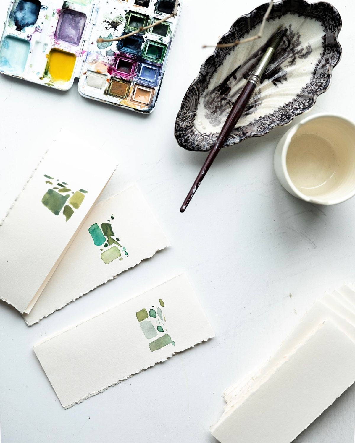 Seaside Social - Watercolor Postcard + Bookmark
