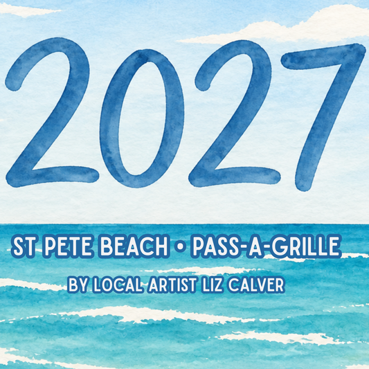 PRE-ORDER: 2027 Watercolor Calendar ~ St. Pete Beach / Pass-A-Grille